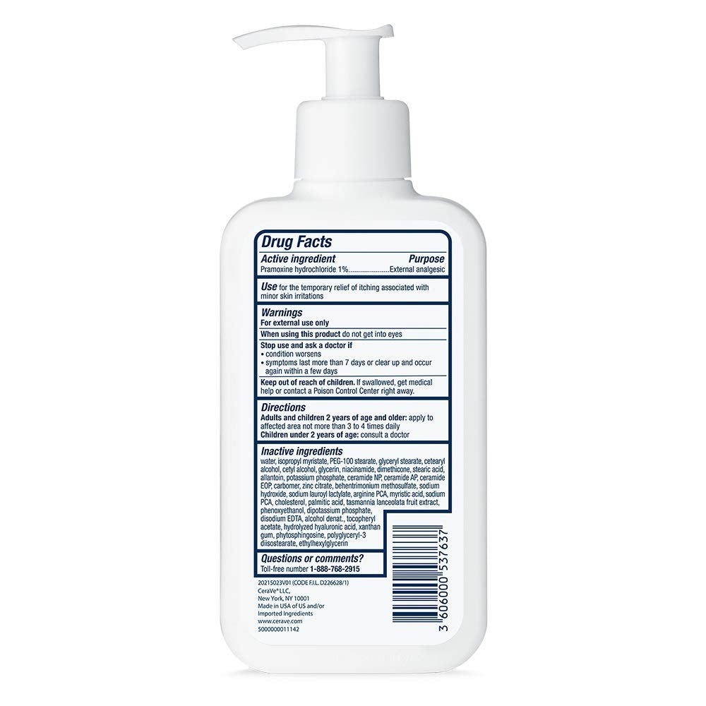 anti Itch Moisturizing Lotion with Pramoxine Hydrochloride, Relieves Itch with Minor Skin Irritations, Sunburn Relief, Bug Bites, 8 Ounce