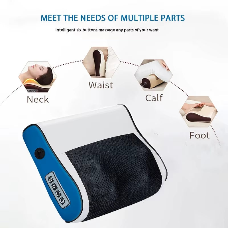 Multi-Functional Neck and Shoulder Massager with Adjustable Hot Compress and Kneading Features for Home Use