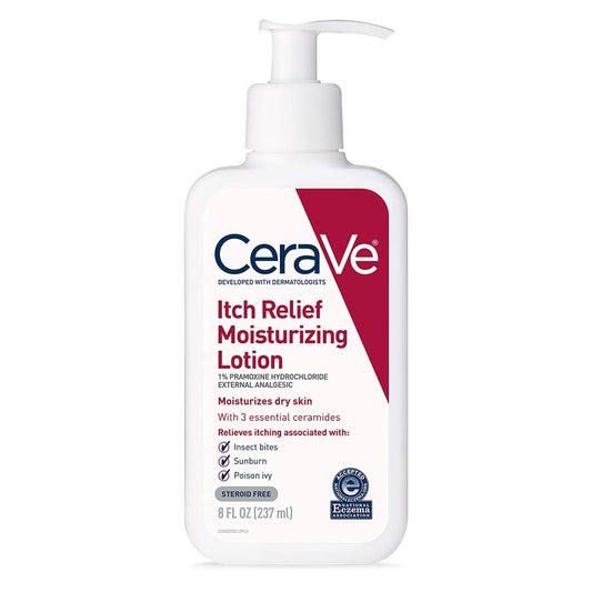 anti Itch Moisturizing Lotion with Pramoxine Hydrochloride, Relieves Itch with Minor Skin Irritations, Sunburn Relief, Bug Bites, 8 Ounce